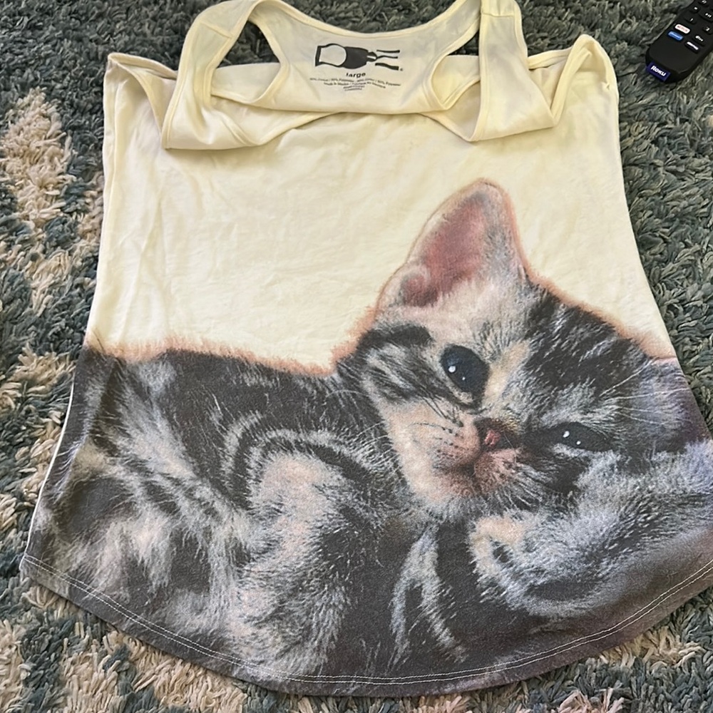 Urban Outfitters Cream and Gray Tank Top